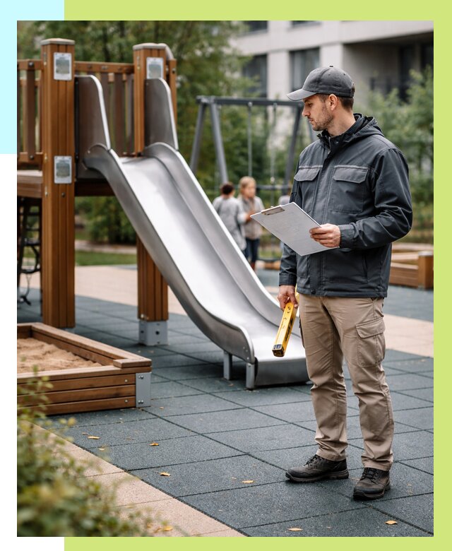 Сертификация детских площадок в Пыти-Яхах от 25433 р. | Алешин-Пть