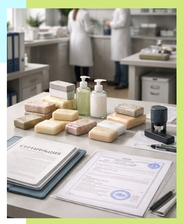 Сертификация мыла и сертификат на мыло в Пыти-Яхах от 12208 | Алешин-Пть
