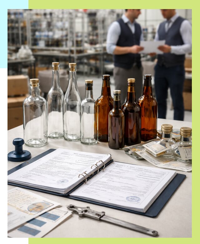 Сертификация стеклянных бутылок в Пыти-Яхах от 25433 р. | Алешин-Пть