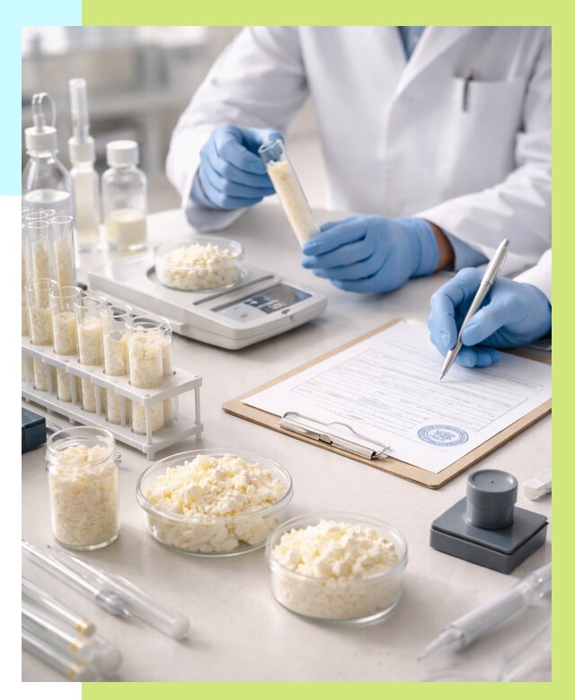 Сертификация творога в Пыти-Яхах от 12208 р. под ключ | Алешин-Пть