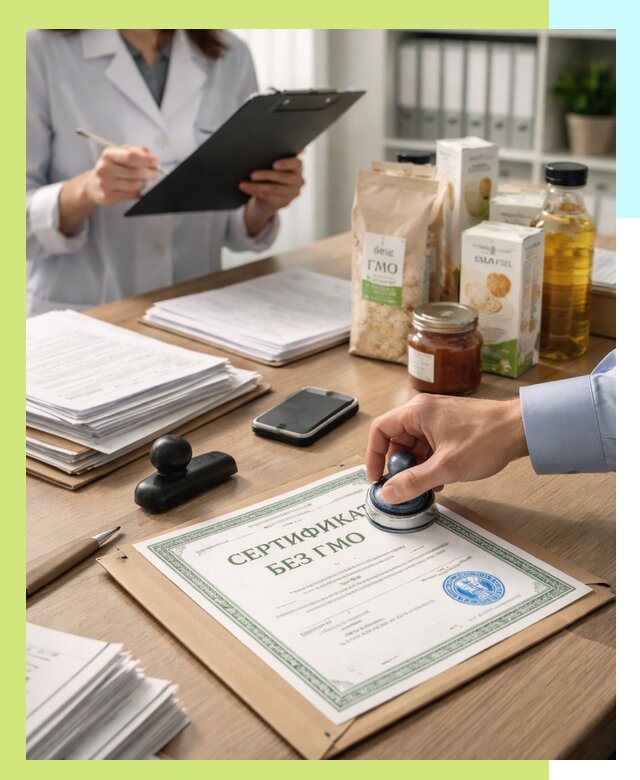 Получение сертификата Без ГМО для продукции в Пыти-Яхах