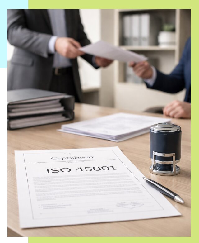Сертификат ISO 45001 в Пыти-Яхах под ключ от 45779 р. | Алешин-Пть