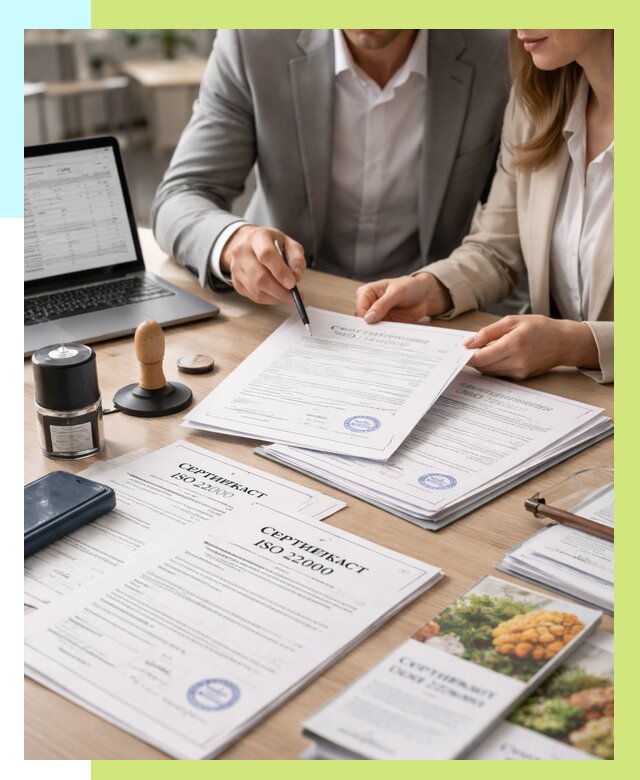 Сертификат ISO 22000 в Пыти-Яхах от 40692 р. под ключ | Алешин-Пть